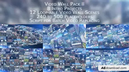 Video Wall Pack II Video Displays template preview