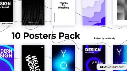 10 Creative Typography Posters Pack | After Effects Titles template preview