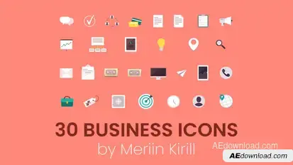 30 Animated Business icons Infographics template preview