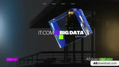 3D Cube Glass Computer Science Lower Thirds Elements template preview