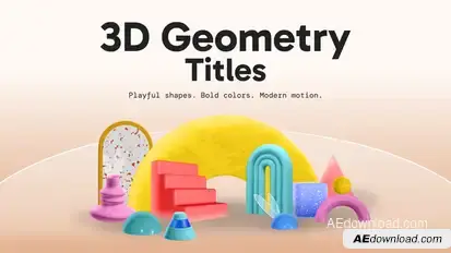 3D Geometry Titles Titles template preview