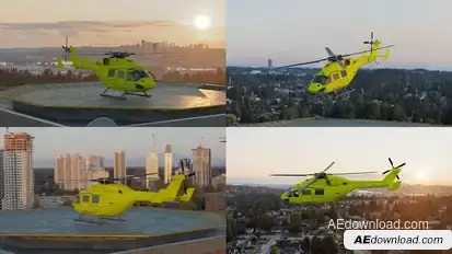 3D Helicopter Mockup Animation Product Promo template preview