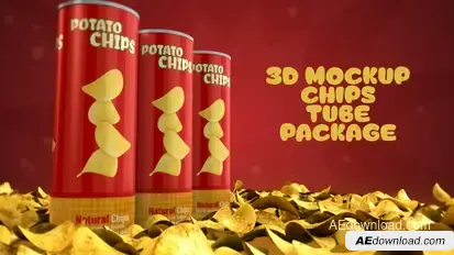 3D Mockup Chips Tubes Product Promo template preview