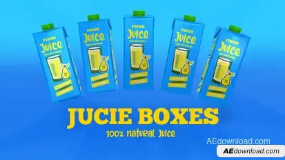 3D Mockup Juice Box Product Promo template preview