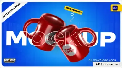 3D Rotating Mug Video Mockup Product Promo template preview