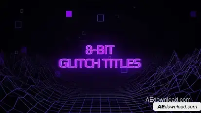 8-Bit Glitch Titles Titles template preview