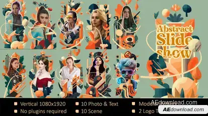 Abstract Slideshow Video Displays template preview