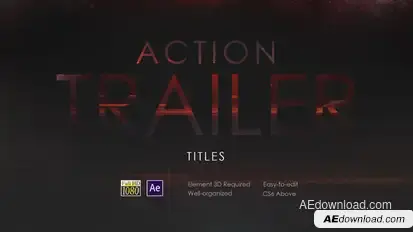 Action Trailer Titles Titles template preview