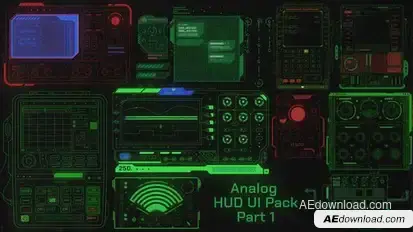 Analog HUD UI Pack 1 Elements template preview
