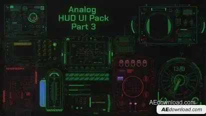 Analog HUD UI Pack 3 Elements template preview