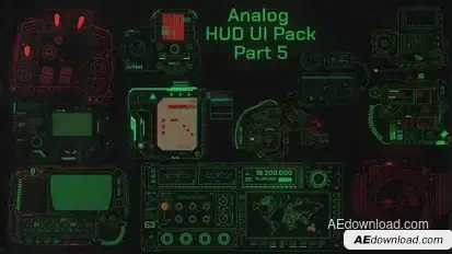 Analog HUD UI Pack 5 Elements template preview