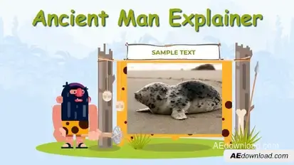 Ancient Man Explainer Product Promo template preview