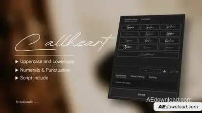 Animated Typeface - Callheart Titles template preview