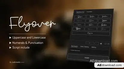 Animated Typeface - Flyover Titles template preview
