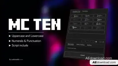 Animated Typeface - MC Ten Titles template preview