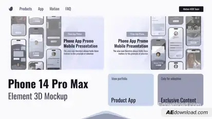 App Phone Element 3D Product Promo template preview