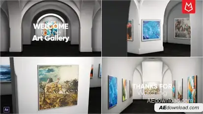 Art Gallery Museum Video Displays template preview