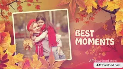 Autumn Slideshow Video Displays template preview