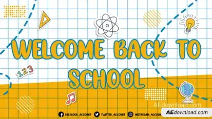 Back to School Promo Video Displays template preview
