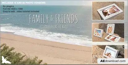Beach Photo Slide Video Displays template preview