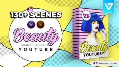 Beauty Youtube Design Pack broadcast-packages template preview
