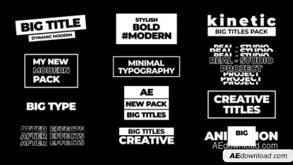 Big Titles | After Effects Titles template preview