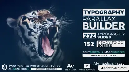 Big Typo Parallax Presentation Builder Video Displays template preview