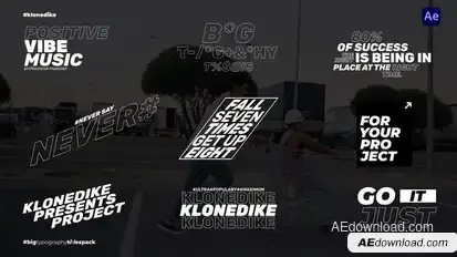 BIG Typography Titles | AE Video Displays template preview