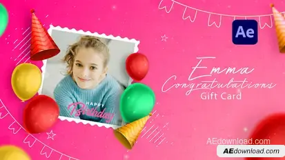 Birthday Gift Card Slideshow | Birthday Opener Video Displays template preview