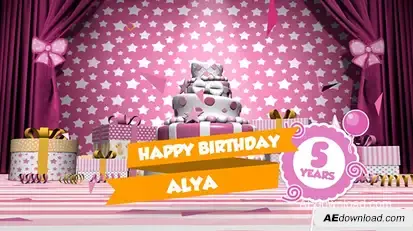 Birthday Slideshow Openers template preview