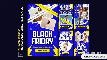 Black Friday Instagram Stories Product Promo template preview