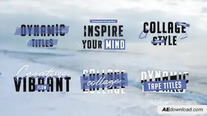 Bold & Tape Titles Titles template preview