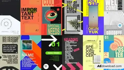 Bold Minimalism Stories Package Elements template preview