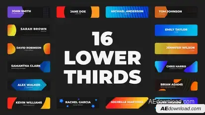 Box Lower Thirds Elements template preview
