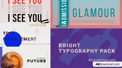 Bright Typography Pack Titles template preview