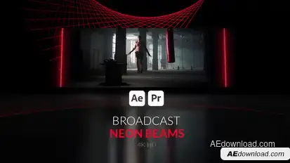 Broadcast Neon Beams broadcast-packages template preview