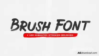 Brush Animated Font Titles template preview
