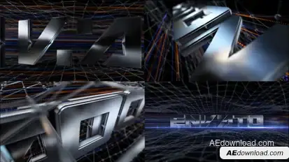 Brushed Metal Logo Text Reveal Logo Stings template preview
