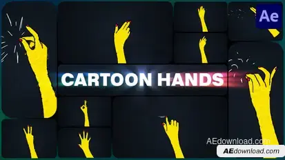 Cartoon Hands for After Effects Elements template preview