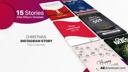 Christmas Instagram Storry broadcast-packages template preview