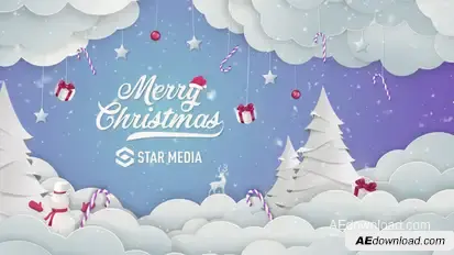 Christmas Logo Magic Snow Logo Stings template preview