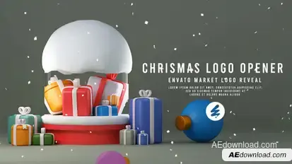 Christmas Logo Reveal Video Displays template preview