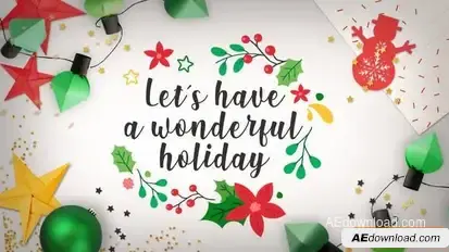 Christmas Paper Greetings Card Openers template preview