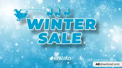 Christmas Winter sale Video Displays template preview