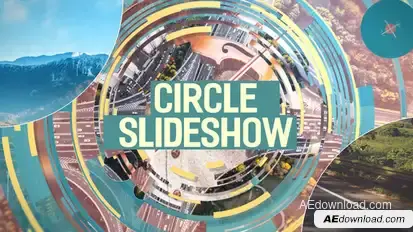Circle Slideshow Video Displays template preview