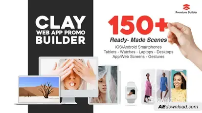 Clay Web App Promo Builder Product Promo template preview