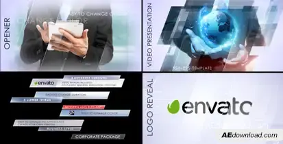 Clean Corporate Package Video Displays template preview