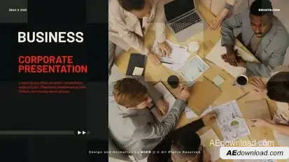 Clean Corporate Slideshow Openers template preview