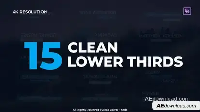 Clean Lower Thirds Titles template preview