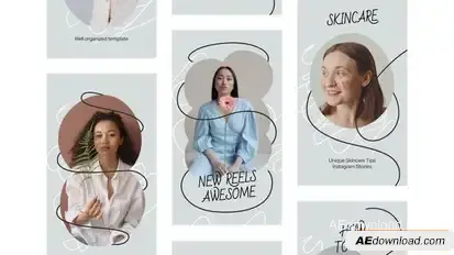 Clean Social Media Instagram Stories Openers template preview